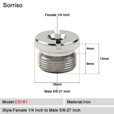 Sorriso ženski vijak 1/4 inča na muški 1/4" 3/8" 5/8" M4 M5 M6 M8 M10 M12 Adapter postolja za svjetlo Unutarnji unutarnji navoj Matica za fiksno montiranje