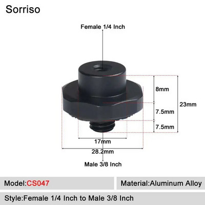 Sorriso ženski vijak 1/4 inča na muški 1/4" 3/8" 5/8" M4 M5 M6 M8 M10 M12 Adapter postolja za svjetlo Unutarnji unutarnji navoj Matica za fiksno montiranje