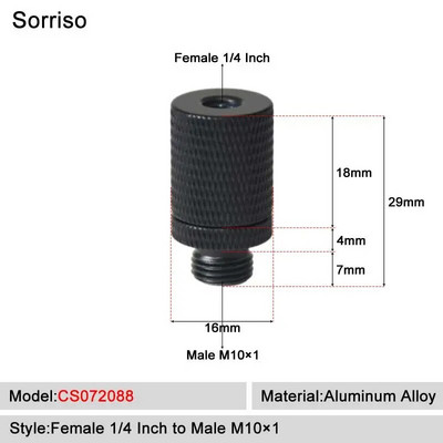 Sorriso ženski vijak 1/4 inča na muški 1/4" 3/8" 5/8" M4 M5 M6 M8 M10 M12 Adapter postolja za svjetlo Unutarnji unutarnji navoj Matica za fiksno montiranje
