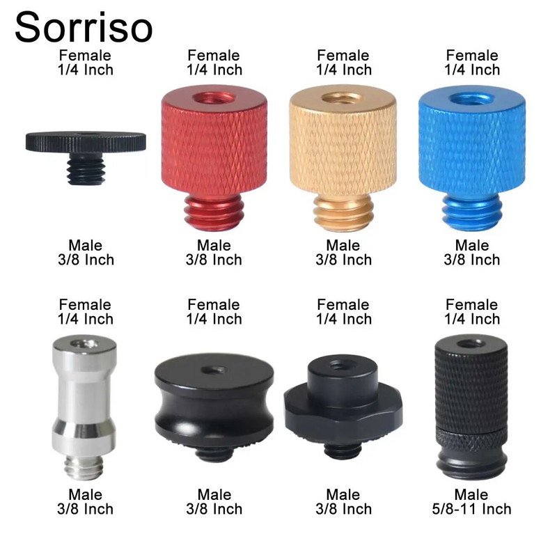 Sorriso ženski vijak 1/4 inča na muški 1/4" 3/8" 5/8" M4 M5 M6 M8 M10 M12 Adapter postolja za svjetlo Unutarnji unutarnji navoj Matica za fiksno montiranje