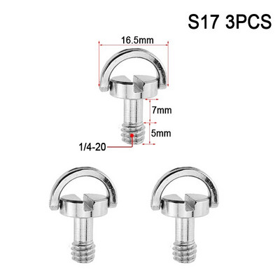 1/4 3/8 kameracsavar a gyorskioldó lemezhez 1/4 3/8 hüvelykes D-gyűrűs csavaros állvány gömbfejre szerelhető adapter fotózási kiegészítők