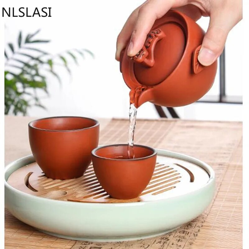 Putovanje Kina Set čaja Set čaja s infuzerom Jedan lonac i dvije šalice Prijenosni čajnik Šalica za kavu Posuđe za kampiranje na otvorenom Set čaja