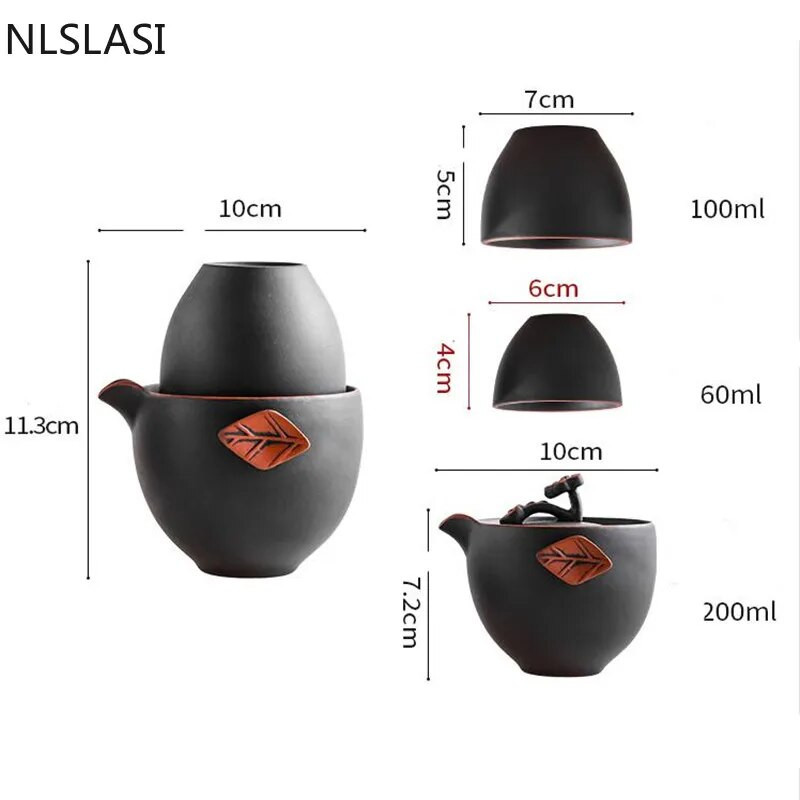 Putovanje Kina Set čaja Set čaja s infuzerom Jedan lonac i dvije šalice Prijenosni čajnik Šalica za kavu Posuđe za kampiranje na otvorenom Set čaja