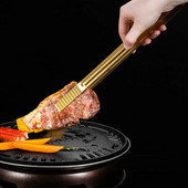 Clemă pentru grătar coreeană din oțel inoxidabil, anti-alunecare, mâner extins, clește pentru friptură, bufet multifuncțional, clemă comună, ustensile de bucătărie