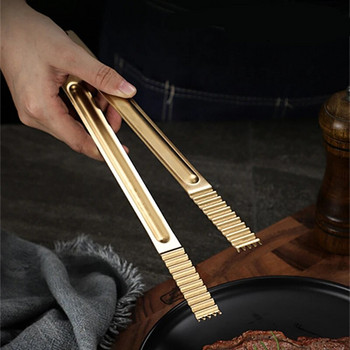 Κορεάτικο κλιπ μπάρμπεκιου από ανοξείδωτο ατσάλι Αντιολισθητική λαβίδα μπριζόλα με εκτεταμένη λαβή Πολυλειτουργικά σκεύη κουζίνας με κλιπ μπουφέ