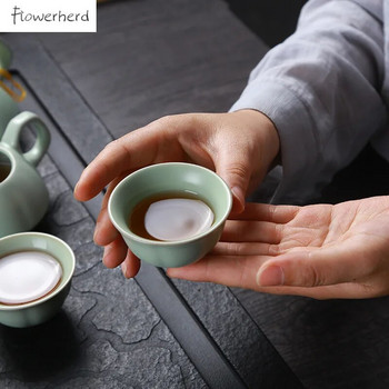 Μεγάλο σετ τσαγιού Κεραμικού Κουνγκ Φου Ru Kiln Teaware Teapot Teapot Tea Cup Gaiwan Tea Infuser Tea infuser Tea Pot και σετ φλιτζάνι Φλιτζάνια τσαγιού Tea Sea