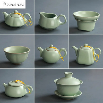 Cuptor Ru Mare Set de ceai Kung Fu din ceramică Ceainic Ceai Ceai Ceai Gaiwan Infuzor de ceai Filtru de ceai Set de ceai și ceai Ceai de ceai Mare