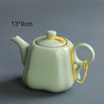 Velika Ru Kiln Keramički kung fu set za čaj Posuđe za čaj Čajnik Šalica za čaj Gaiwan Infuser za čaj Cjedilo za čaj Posuda za čaj i šalica Set Šalice za čaj More