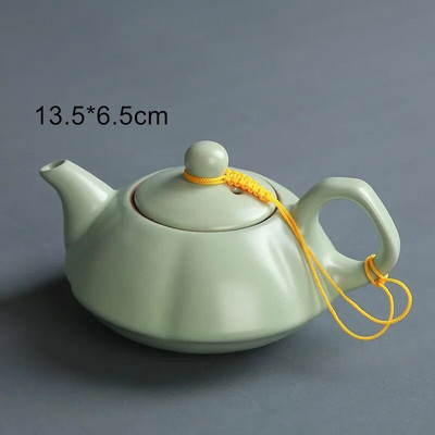 Velika Ru Kiln Keramički kung fu set za čaj Posuđe za čaj Čajnik Šalica za čaj Gaiwan Infuser za čaj Cjedilo za čaj Posuda za čaj i šalica Set Šalice za čaj More