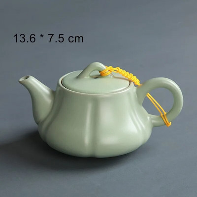 Velika Ru Kiln Keramički kung fu set za čaj Posuđe za čaj Čajnik Šalica za čaj Gaiwan Infuser za čaj Cjedilo za čaj Posuda za čaj i šalica Set Šalice za čaj More