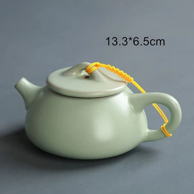 Velika Ru Kiln Keramički kung fu set za čaj Posuđe za čaj Čajnik Šalica za čaj Gaiwan Infuser za čaj Cjedilo za čaj Posuda za čaj i šalica Set Šalice za čaj More