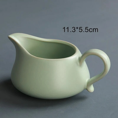 Velika Ru Kiln Keramički kung fu set za čaj Posuđe za čaj Čajnik Šalica za čaj Gaiwan Infuser za čaj Cjedilo za čaj Posuda za čaj i šalica Set Šalice za čaj More