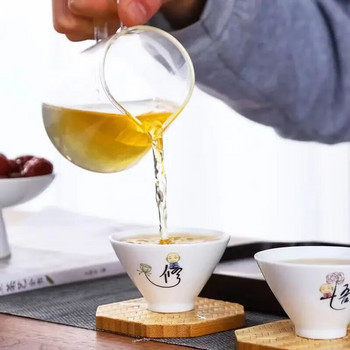 6 бр. / Комплект Комплект чаши за чай Kung Fu Чаен комплект от костен Китай Чаша за шапки Керамични чайници Чаши и чаши Чаша за кафе Чайник Чайници за варене на вода