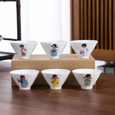 6pcs / Set Kung Fu Čajni set Čajni set Čajni set Šalica šešira Keramički čajnik Šalice i šalice Šalica za kavu Čajnik Čajnici za kuhanje vode