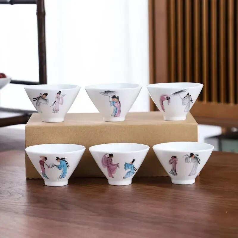 6pcs / Set Kung Fu Čajni set Čajni set Čajni set Šalica šešira Keramički čajnik Šalice i šalice Šalica za kavu Čajnik Čajnici za kuhanje vode