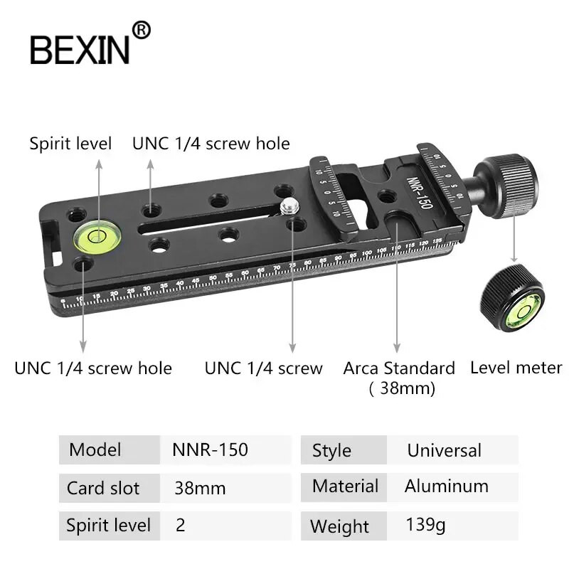 NNR Camera Duga Quick Release Stezaljka Dslr Camera Adapter Montažni Node Rail Clamp potporni nosač za Arca swiss stativ kuglastu glavu