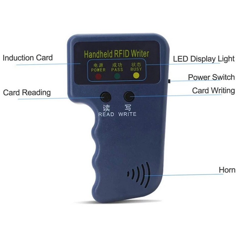 RFID paljundusaparaat kaardilugeja 125 kHz EM4100 koopiamasina kirjutaja video programmeerija T5577 ümberkirjutatav ID võtmehoidjad EM4305 siltide kaart