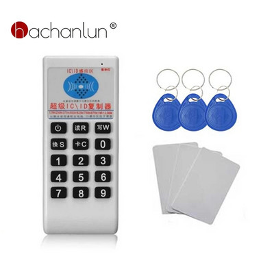 125Khz-13.56MHZ Copiator Duplicator Cloner Handheld RFID NFC IC Card Reader Writer + 3buc 125KHZ Keyfobs + 3buc Carduri 13.56MHZ