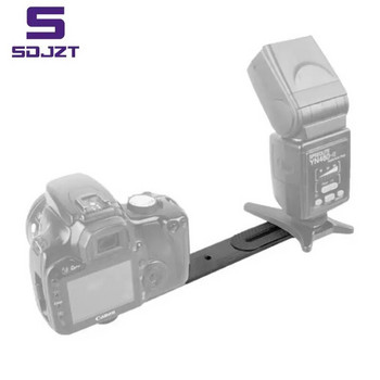 Универсална двойна крайна стойка за стойка за светкавица Стойка за монтиране на светкавица Статив с 2 адаптерни винта за гореща обувка за цифров SLR фотоапарат НОВО