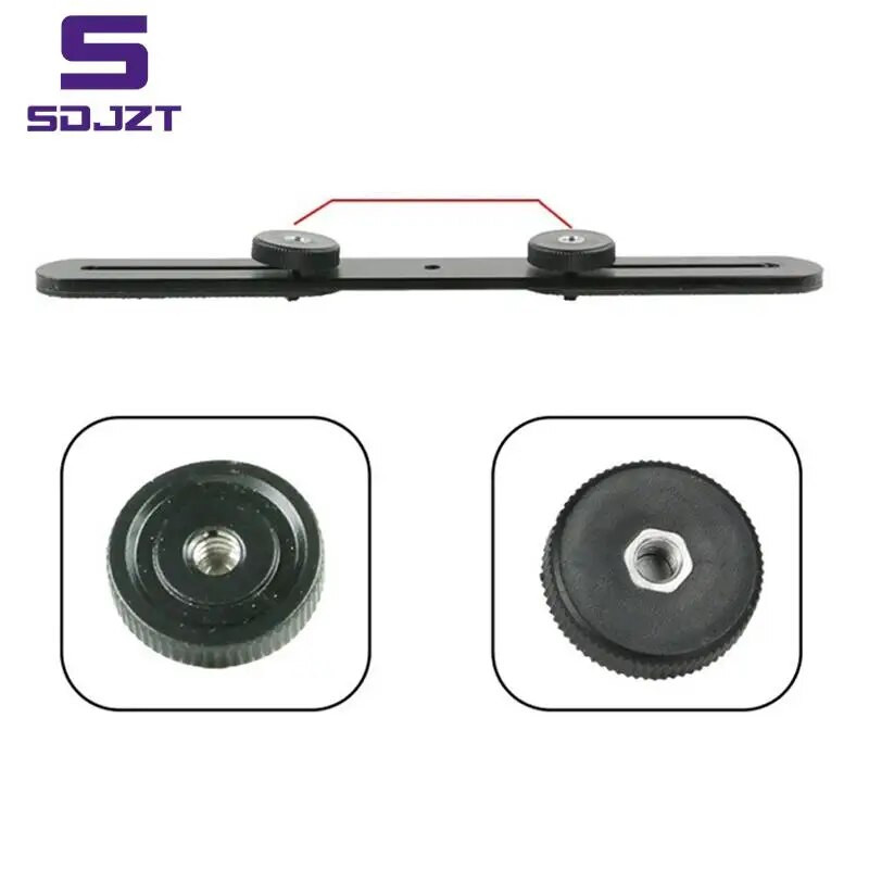 Univerzalni dvostruki držač stalka za svjetiljku Nosač za montiranje na stativ za bljeskalicu s 2 vijka za adapter Hot Shoe za digitalni SLR fotoaparat NOVO