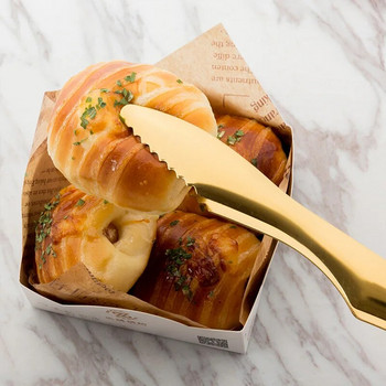 Αντιολισθητική λαβή από ανοξείδωτο χάλυβα Λαβή μπάρμπεκιου Ασημένια χρυσή τούρτα Σφιγκτήρας ψωμιού σε μπουφέ Κλιπ μπριζόλας Κουζίνα Σπίτι μαγειρικά σκεύη