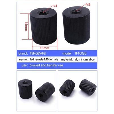 Jauna 1 pc kameras skrūve 1/4 līdz M4 M5 M6 M8 M10 3/8 pārveidošanas skrūve statīva lodgalvas savienotāja adaptera stiprinājums kameras piederumiem