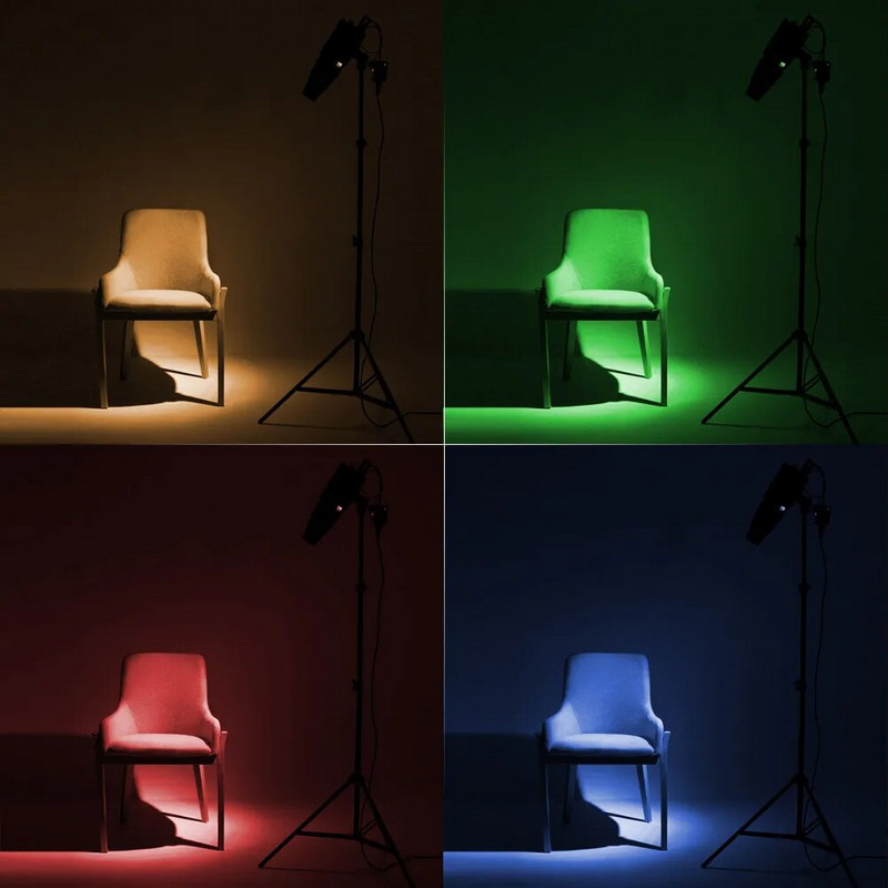 Andoer 98 mm mini bljeskalica s metalnim nosačem s kompletom filtara boja u obliku saćaste rešetke za noviju Andoer Godox Mini Studio Strobe bljeskalicu