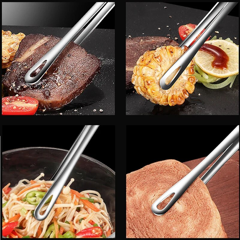 1kom Kuhinjske hvataljke od nehrđajućeg čelika Korejske hvataljke za roštilj Metalna kopča za hranu Hvataljke za meso Stezaljka za posluživanje kruha za salatu Kuhinjski pribor za kuhanje