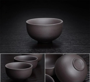 Висококачествен комплект за чай Kung Fu Чайник Yixing Ръчно изработен комплект чаши за чайник от лилава глина, Zisha керамичен подарък за китайска чаена церемония