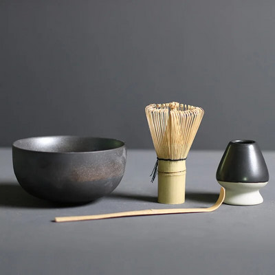 4/5 kom/set set za Matcha čaj Bambusova žlica Keramička zdjela za Matcha tradicionalni kućni ručno izrađeni alati za pripremu čaja Set rođendanskih poklona