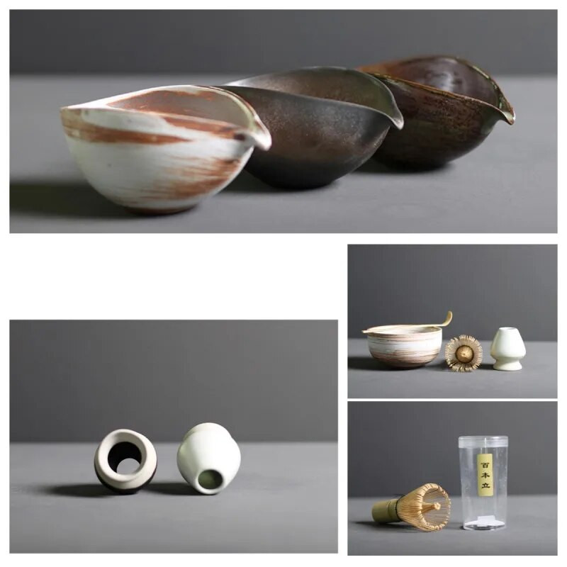 4/5 kom/set set za Matcha čaj Bambusova žlica Keramička zdjela za Matcha tradicionalni kućni ručno izrađeni alati za pripremu čaja Set rođendanskih poklona