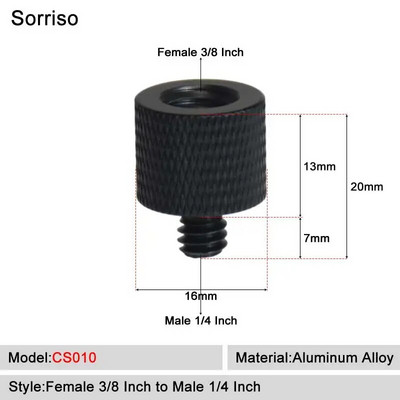 Sorriso ženski 3/8 inča na muški 1/4 3/8" 5/8" M4 M5 M6 M8 M10 M12 adapter za vijke za kameru za fotografiju na postolju za softbox svjetlo