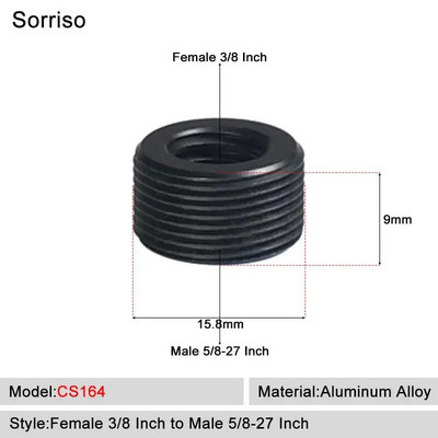 Sorriso ženski 3/8 inča na muški 1/4 3/8" 5/8" M4 M5 M6 M8 M10 M12 adapter za vijke za kameru za fotografiju na postolju za softbox svjetlo