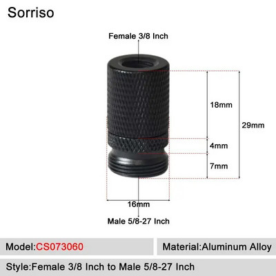 Sorriso ženski 3/8 inča na muški 1/4 3/8" 5/8" M4 M5 M6 M8 M10 M12 adapter za vijke za kameru za fotografiju na postolju za softbox svjetlo