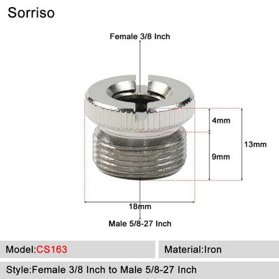 Sorriso ženski 3/8 inča na muški 1/4 3/8" 5/8" M4 M5 M6 M8 M10 M12 adapter za vijke za kameru za fotografiju na postolju za softbox svjetlo