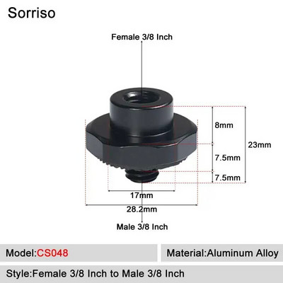 Sorriso ženski 3/8 inča na muški 1/4 3/8" 5/8" M4 M5 M6 M8 M10 M12 adapter za vijke za kameru za fotografiju na postolju za softbox svjetlo