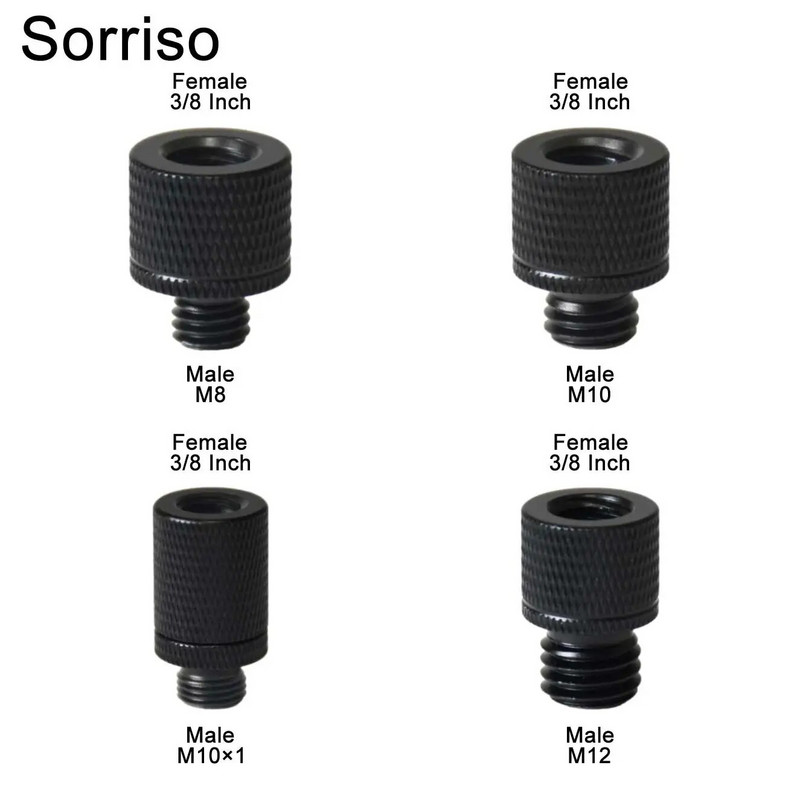 Sorriso ženski 3/8 inča na muški 1/4 3/8" 5/8" M4 M5 M6 M8 M10 M12 adapter za vijke za kameru za fotografiju na postolju za softbox svjetlo