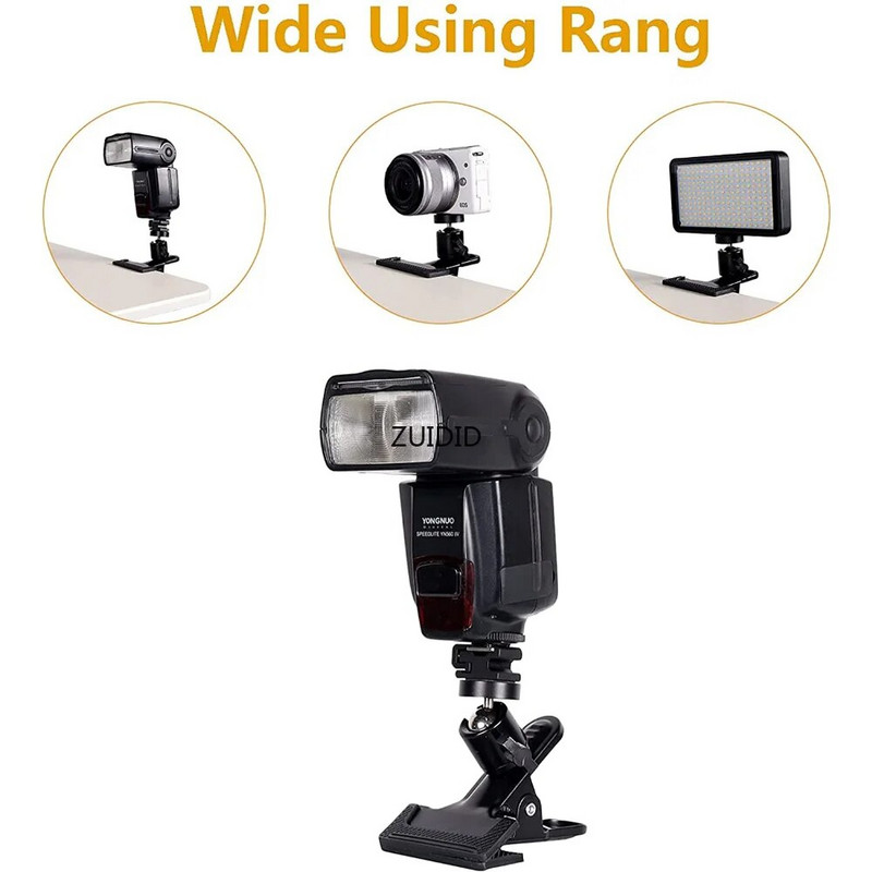 Fém klips háttértámasz bilincsek gumi védőhüvellyel fotóstúdió hátterű konzoltartó fotózási tartozék