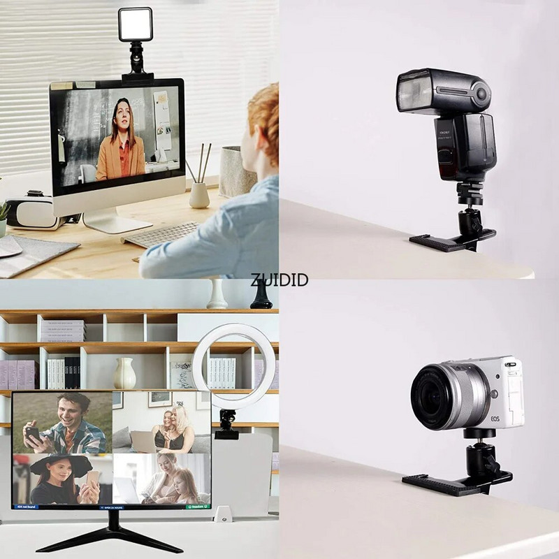 Fém klips háttértámasz bilincsek gumi védőhüvellyel fotóstúdió hátterű konzoltartó fotózási tartozék