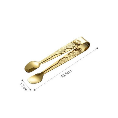 Мини барбекю щипка за храна с модел на роза 304 държач за кубчета лед от неръждаема стомана Грил за готвене Скоба за плодова салата Кухненски аксесоари