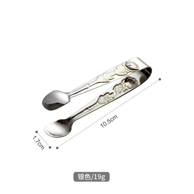 Мини барбекю щипка за храна с модел на роза 304 държач за кубчета лед от неръждаема стомана Грил за готвене Скоба за плодова салата Кухненски аксесоари