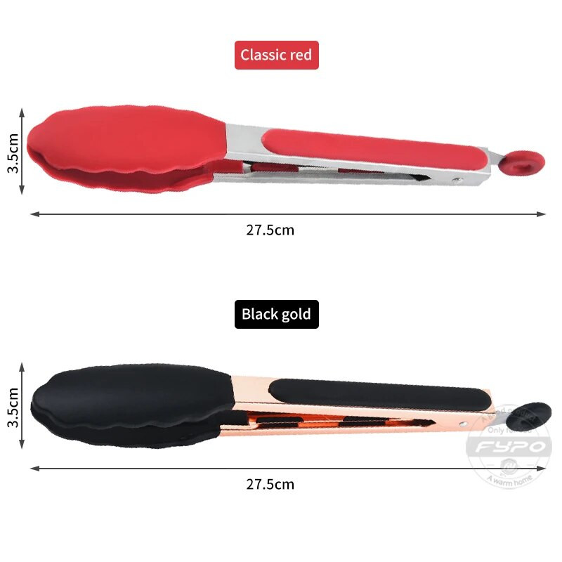 Силиконова щипка за печене на барбекю, кухненска щипка за готвене на салата и сервиране на хляб Незалепваща скоба за барбекю Скоба Инструменти от неръждаема стомана Джаджи