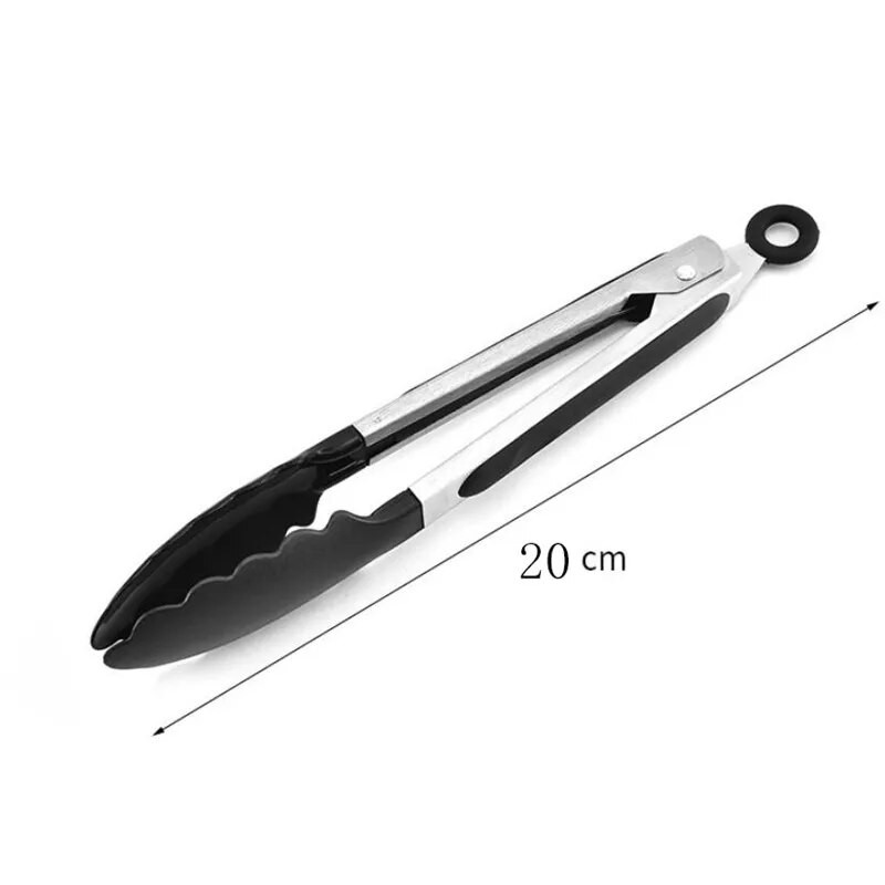 2 vnt. Silikoninių maisto žnyplių šepetėlių rinkinys Aliejaus šepetys Virtuvės žnyplės Grilio kepsninė Mėsos salotų pyrago padažo šepetėlis kepsninių spaustukai