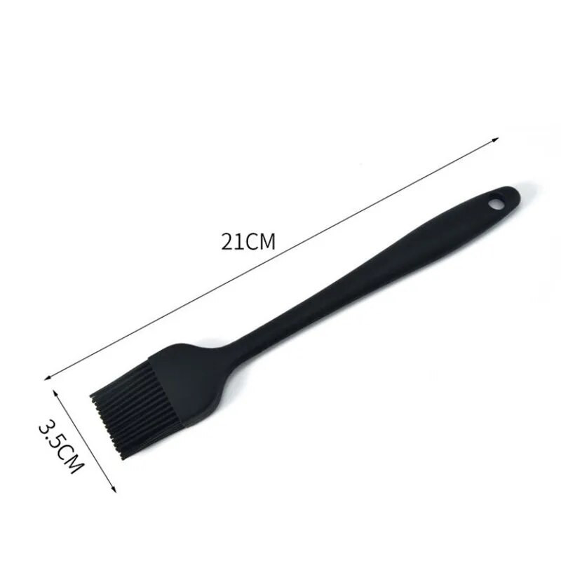 2 vnt. Silikoninių maisto žnyplių šepetėlių rinkinys Aliejaus šepetys Virtuvės žnyplės Grilio kepsninė Mėsos salotų pyrago padažo šepetėlis kepsninių spaustukai