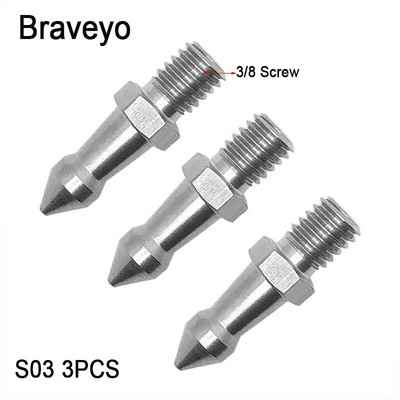 Šiljak za tronožac 1/4 3/8 M8 inča Monopod za kameru, nožice, vijak, fiksni zamjenski dodaci za fotografiranje, nehrđajući čelik