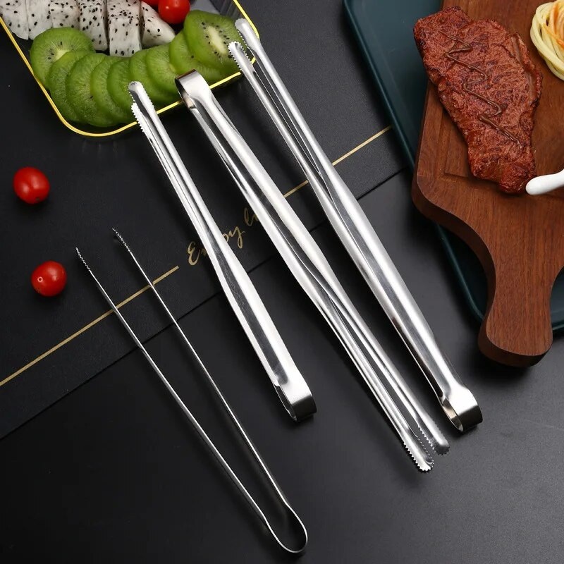 Korea roostevabast terasest grillklambrid pikendatud käepidemega multifunktsionaalne köök restoran Rootsi lauas Toidutangid toiduvalmistamise tööriistad vidinad