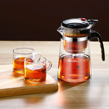Τσαγιού για τσάι με έγχυση Γυάλινος βραστήρας Ανθεκτικό στη θερμότητα Tea Maker Flower Tea Pot Βότανα Βολικό τσαγιέρα για καφέ γραφείου