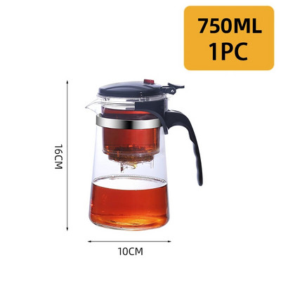 Posuda za čaj s infuzerom Stakleni kuhalo Aparat za čaj otporan na toplinu Posuda za čaj od cvijeća i biljaka Praktični uredski čajnik za kavu Posuđe za čaj