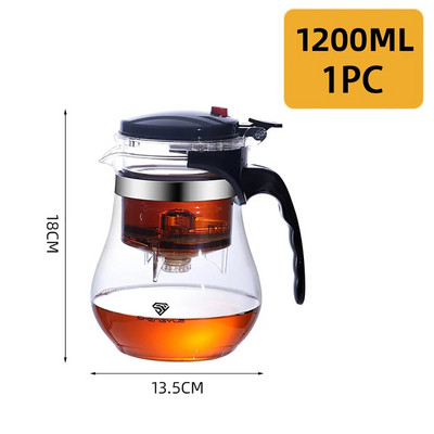 Posuda za čaj s infuzerom Stakleni kuhalo Aparat za čaj otporan na toplinu Posuda za čaj od cvijeća i biljaka Praktični uredski čajnik za kavu Posuđe za čaj