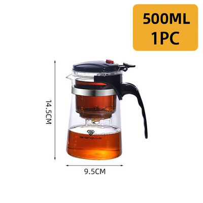 Posuda za čaj s infuzerom Stakleni kuhalo Aparat za čaj otporan na toplinu Posuda za čaj od cvijeća i biljaka Praktični uredski čajnik za kavu Posuđe za čaj